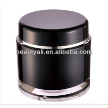 200g Round Cosmetic Black Acrylic Jar Wholesale